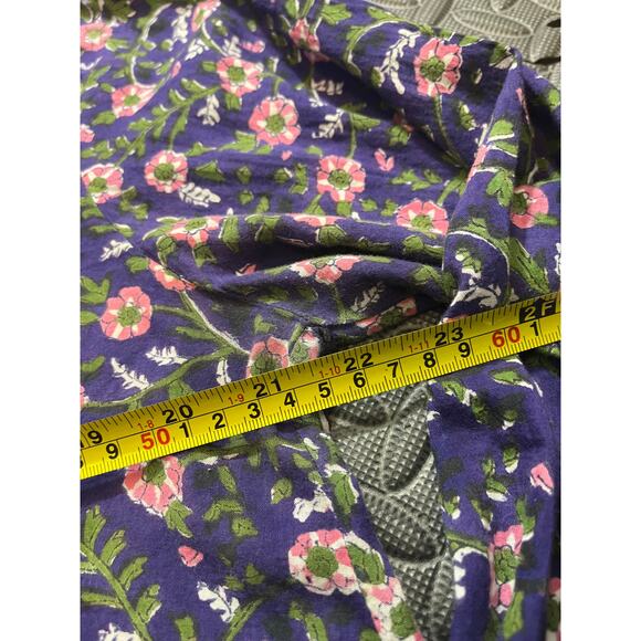 India Collection Emerson Fry Bardot Top in Iris Wildflower Blouse Shirt womens M - Picture 9 of 11